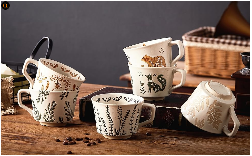 Rustic Ceramic Coffee Mug Set Wholesale in China