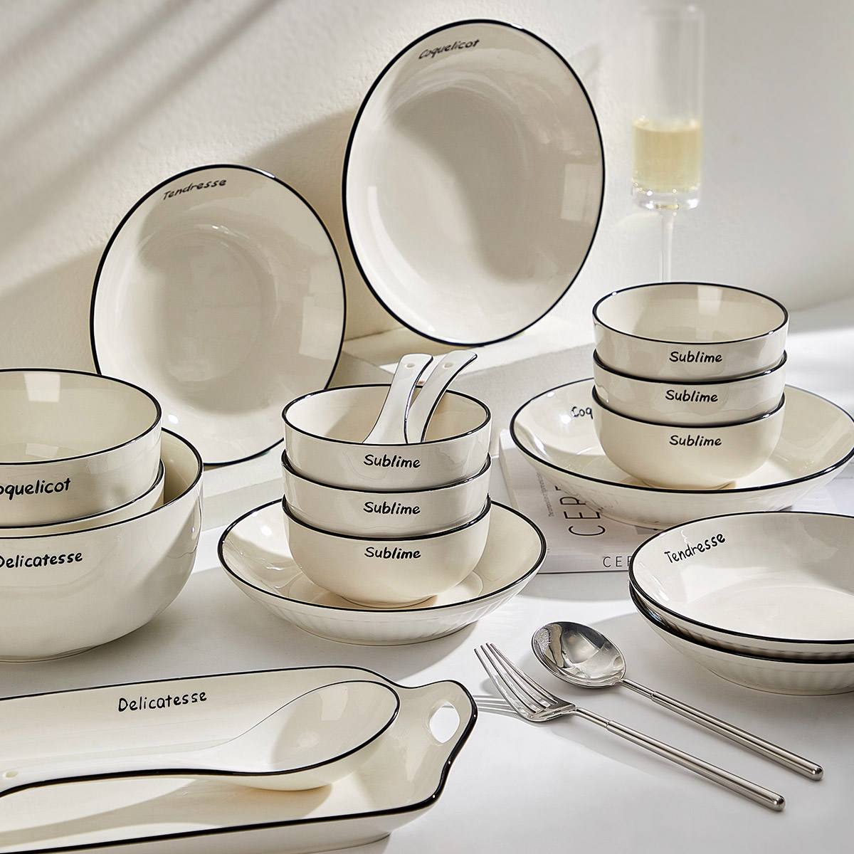 Modern Decal Ceramic Tableware Wholesale in China