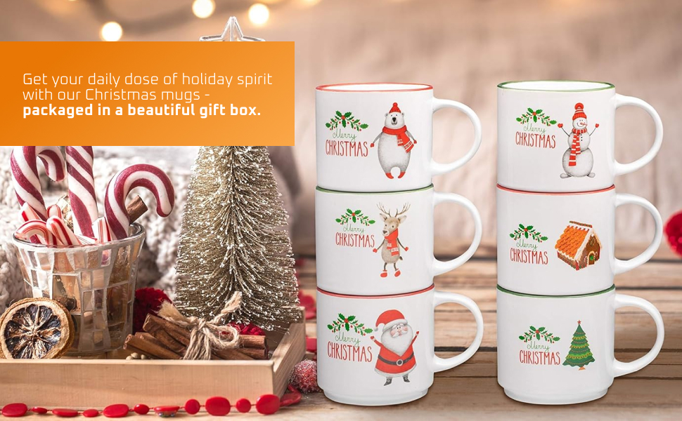 Ceramic Christmas Coffee Mug Set Wholesale