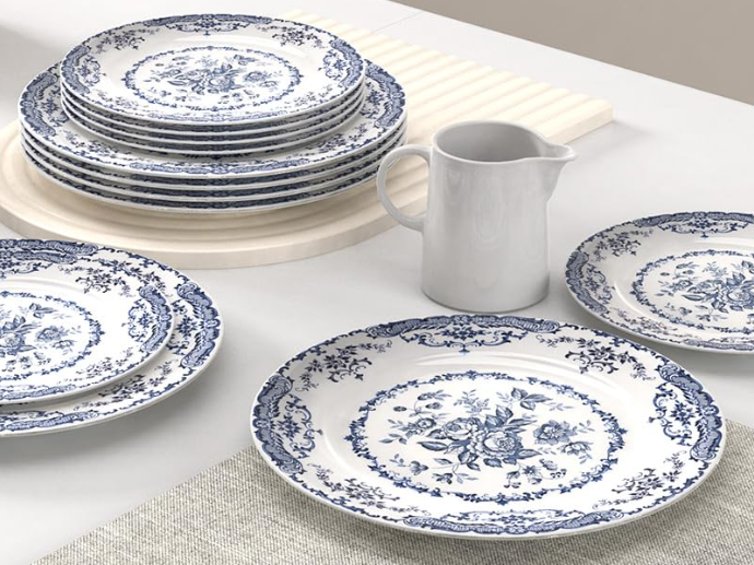 Blue Floral Ceramic Plates Wholesale in China