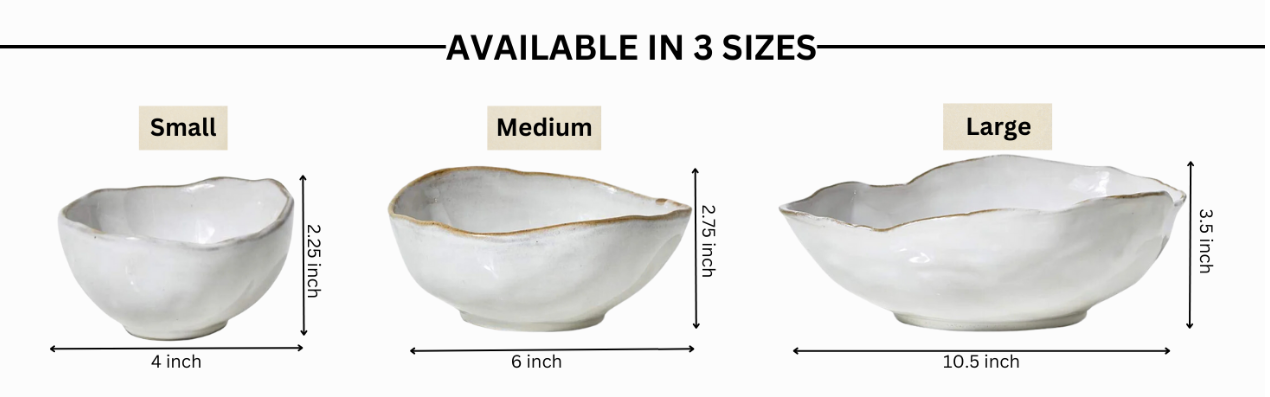 Large Free-Form Edge Glazed Ceramic Bowl Wholesale in China