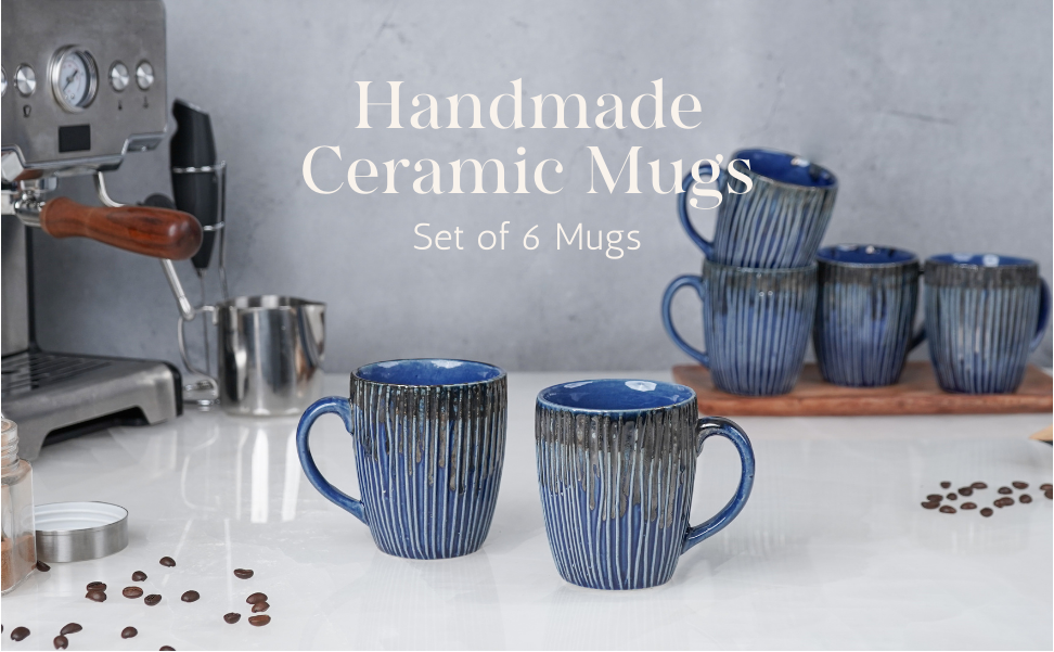 Premium Blue Ceramic Coffee Mug