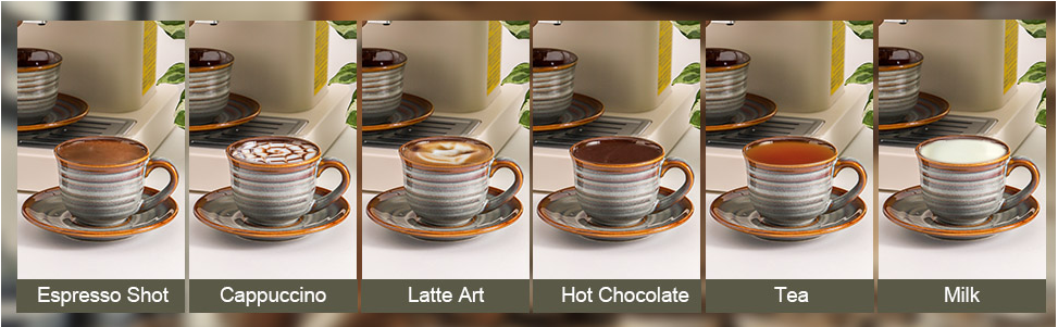 Espresso Ceramic Cups with Saucers wholesale in China