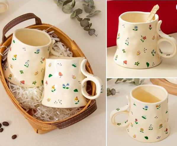 Porcelain handmade Flower Tea coffee Cup