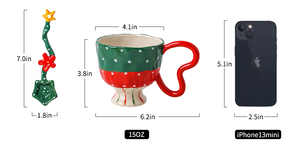 Cute Christmas Porcelain Mugs