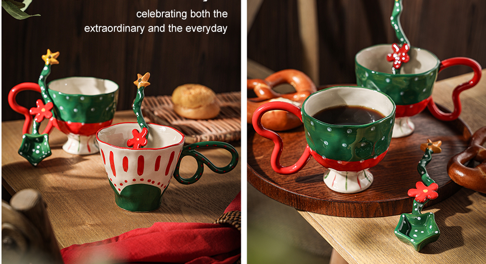 Cute Christmas Porcelain Mugs