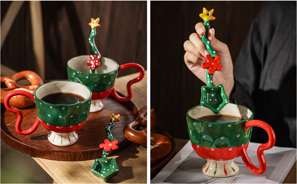 Cute Christmas Porcelain Mugs