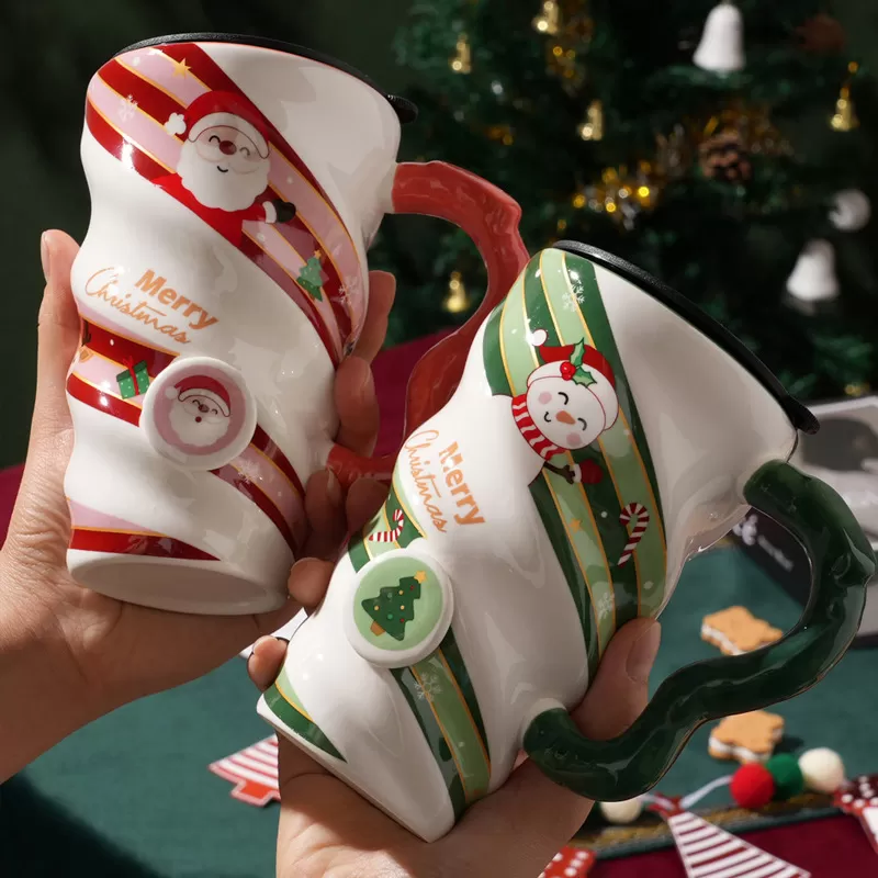 2023 Christmas Ceramic Spiral Mark Cup Coffee Mug