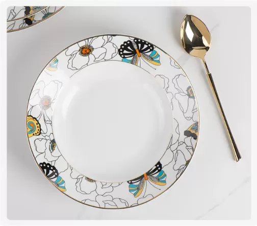 Bone China  Plate Set 4pcs Wholesale