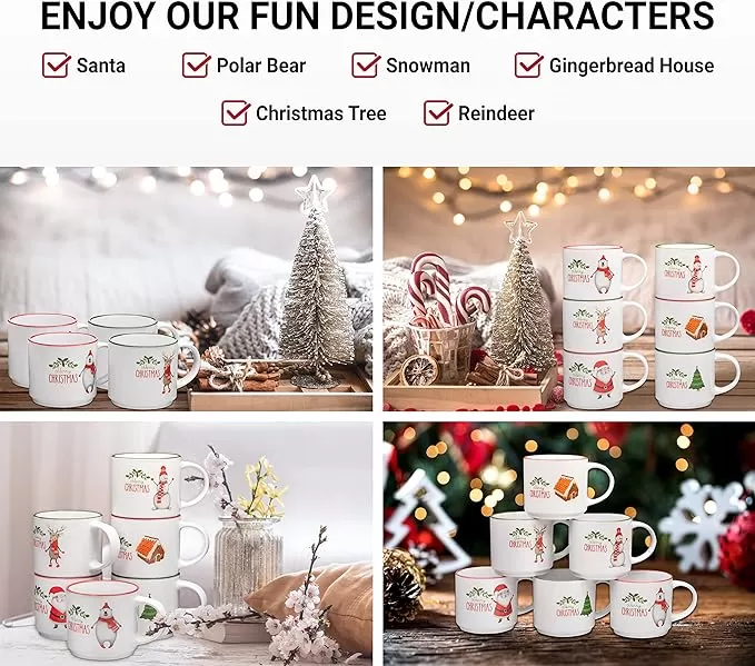 Ceramic Christmas Coffee Mug Set Wholesale