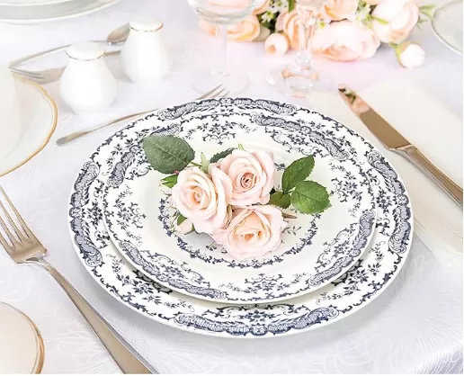 Blue Floral Ceramic Plates Wholesale in China