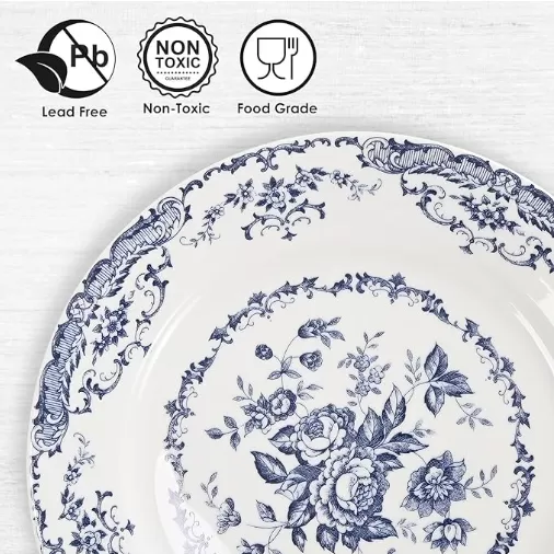 Blue Floral Ceramic Plates Wholesale in China