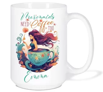 Personalized Mermaid Ceramic Mug With Tea Cup Wholesale