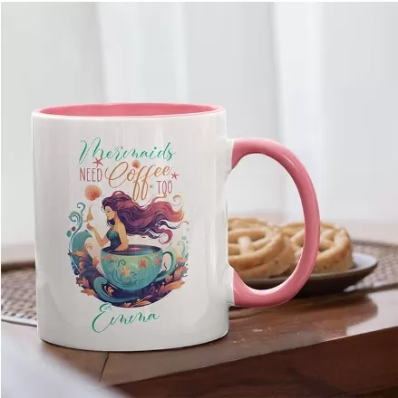 Personalized Mermaid Ceramic Mug With Tea Cup Wholesale