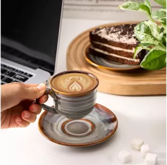 Espresso Ceramic Cups with Saucers wholesale in China