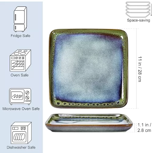 Ceramic Stoneware Square Dinner Plates Wholesale in China