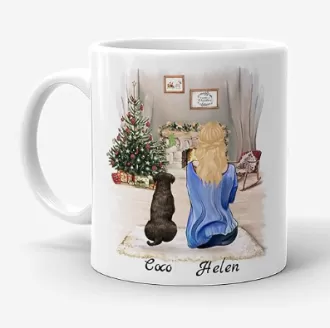 Personalized Ceramic Cup with Heartwarming Pet and Mom Image Wholesale