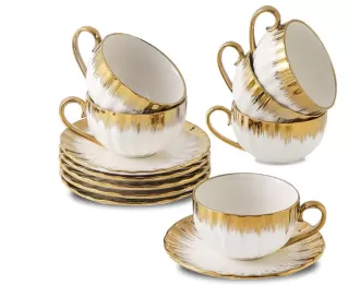 Ceramic Coffee Cup with Gold Trim Wholesale in China