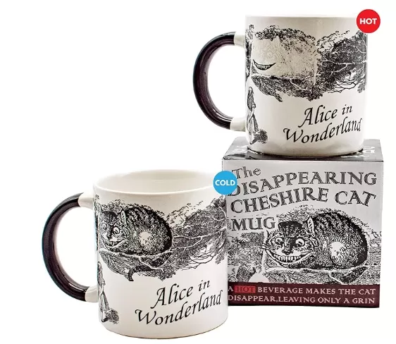 The Disappearing Cheshire Cat Heat Transforming Color Changing Reveal ceramic Mug