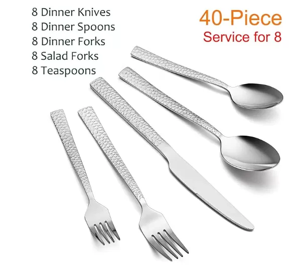 Silverware Set Stainless Steel Square Flatware cutlery