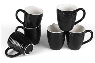 Porcelain Coffee Mugs with Individual Texture
