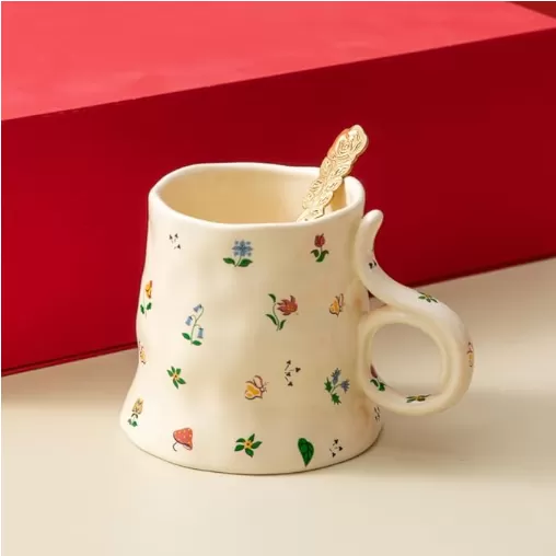 Porcelain handmade Flower Tea coffee Cup