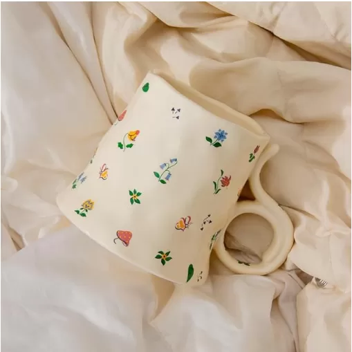 Porcelain handmade Flower Tea coffee Cup