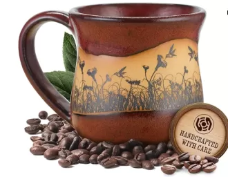 Real Red Glaze Handmade Ceramic Coffee Mug