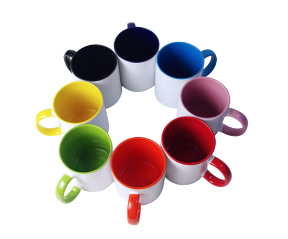 Inner and Handle Colored Sublimation Mugs 11oz