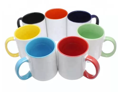 Inner and Handle Colored Sublimation Mugs 11oz