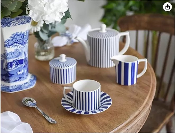 Ceramic Teacup and Saucer Set