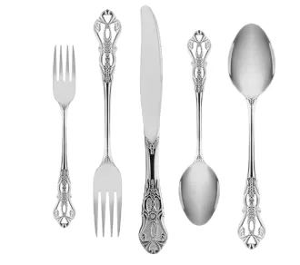 Stainless Steel Gorgeous Retro Royal Flatware Set