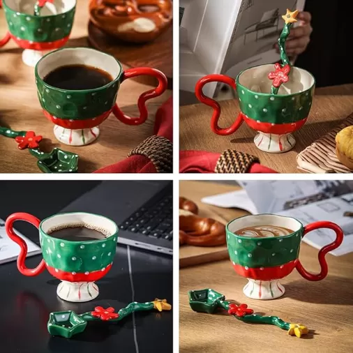 Cute Christmas Porcelain Mugs