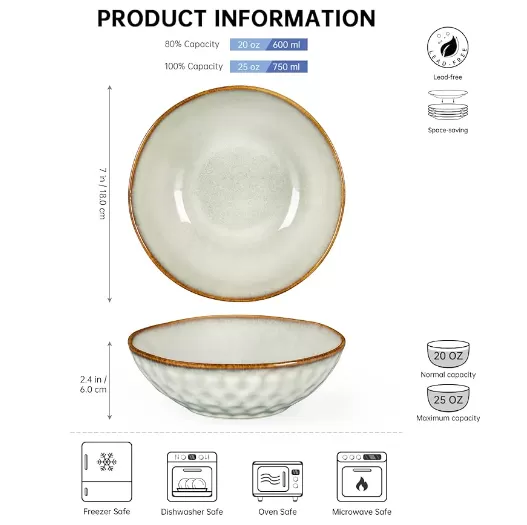 Ceramic Otmeal Bowls Set