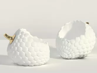 pinecone-shaped ceramic bowl