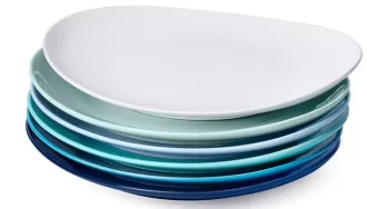 Azure Color Porcelain Dinner Plates