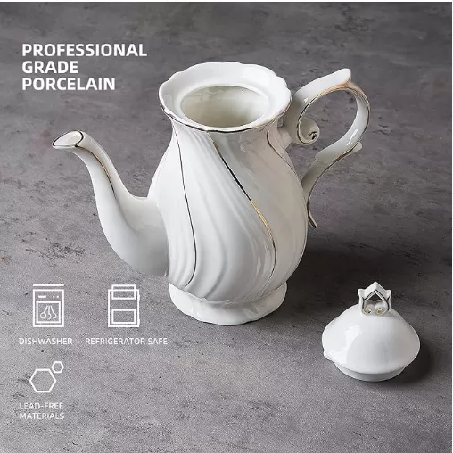 Porcelain teapot with lid supplier in China