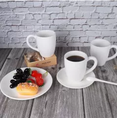 Elevate Your Mornings: Premium Cream White Ceramic Coffee Mugs Set from China’s Leading Supplier