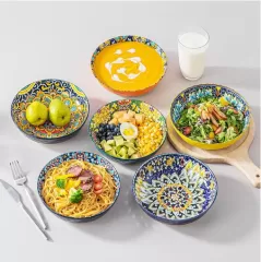 Brighten Your Table with 32 oz Large Colorful Ceramic Serving Plates: Top Supplier in China