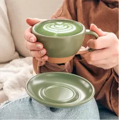 Perfecting Your Coffee Experience: 10.5 oz Latte Art Mug with Saucer Supplier in China