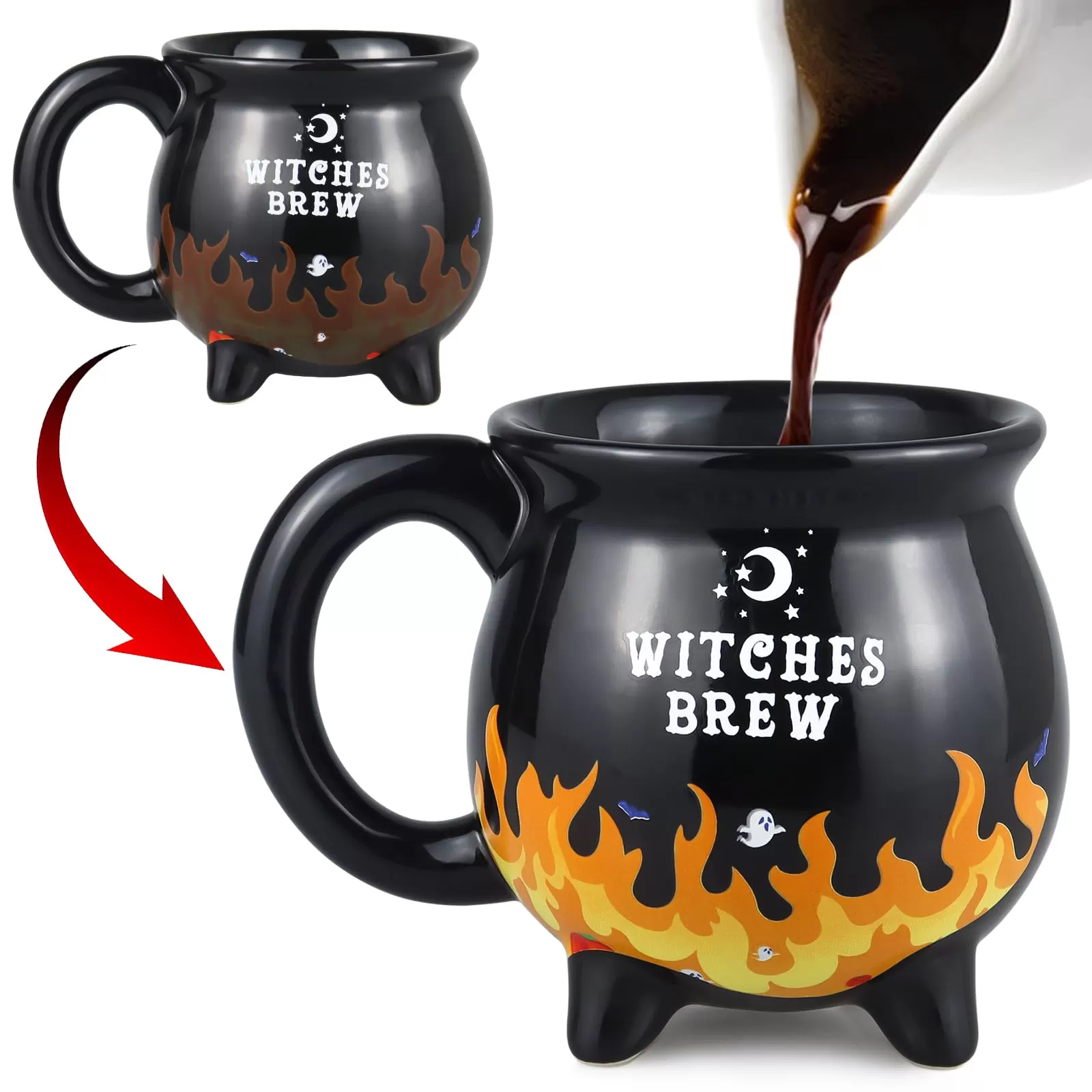 Witch Brew Ceramic Cauldron Coffee Mug