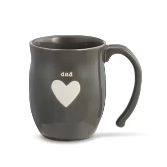 Dad Heart Inspirational Ceramic Stoneware Coffee Mug