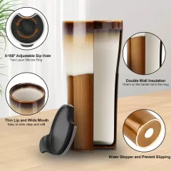 Elevate Your Coffee Experience: Double Wall Ceramic Travel Coffee Mug with Lid Wholesale Supplier in China