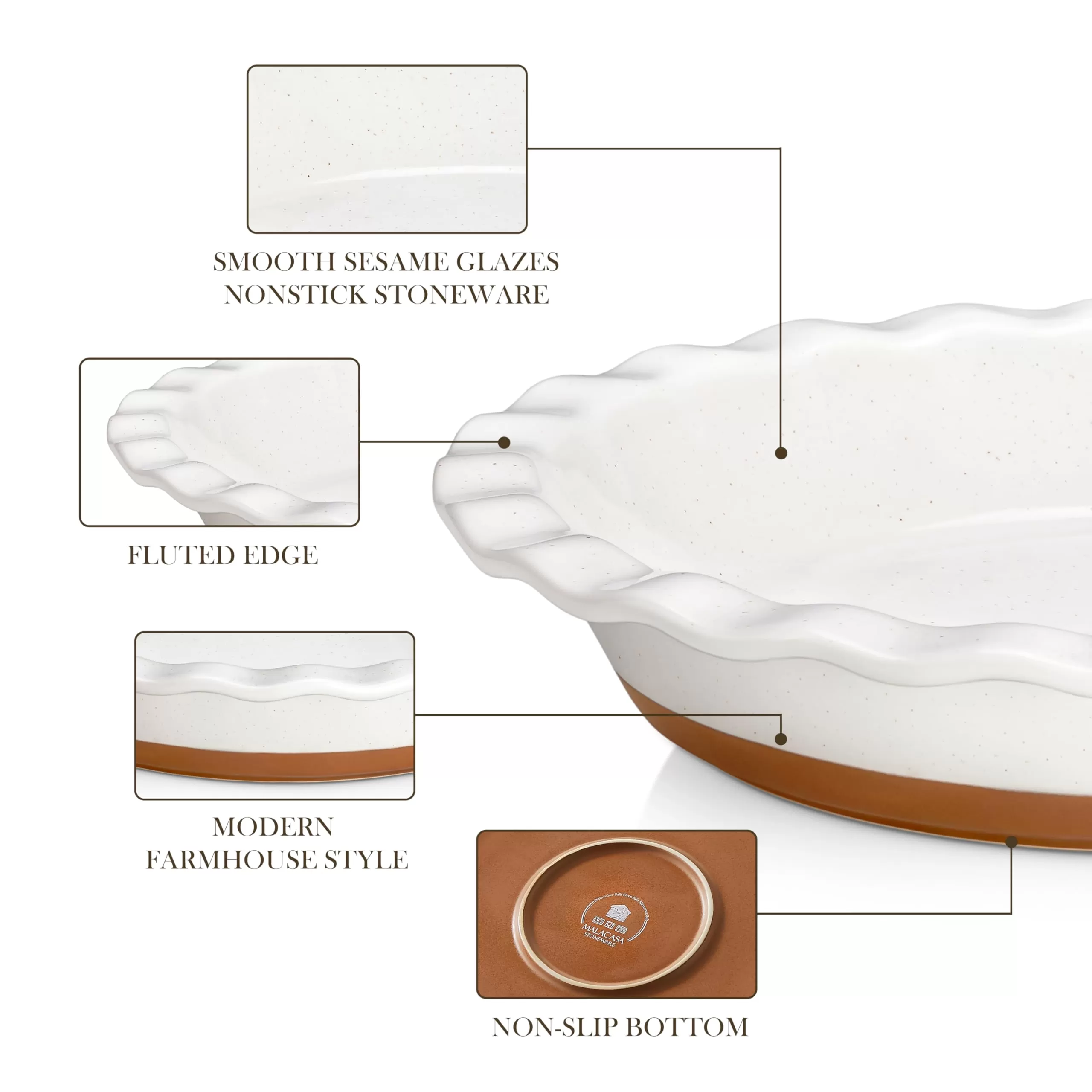 Ceramic Nonstick Pie Pan for Baking