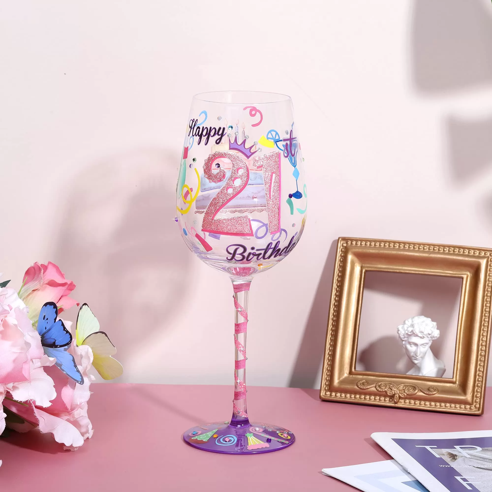 Personalized Hand-painted Wine Glasses