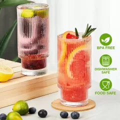 6 Pack Ribbed Drinking Glasses Wholesale in China: The Ultimate Choice for Stylish and Durable Drinkware