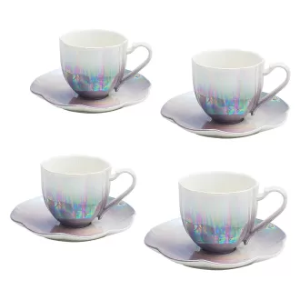 ceramic tea cups and saucers set, Americano and Tea Porcelain Mugs 6.7 Ounce